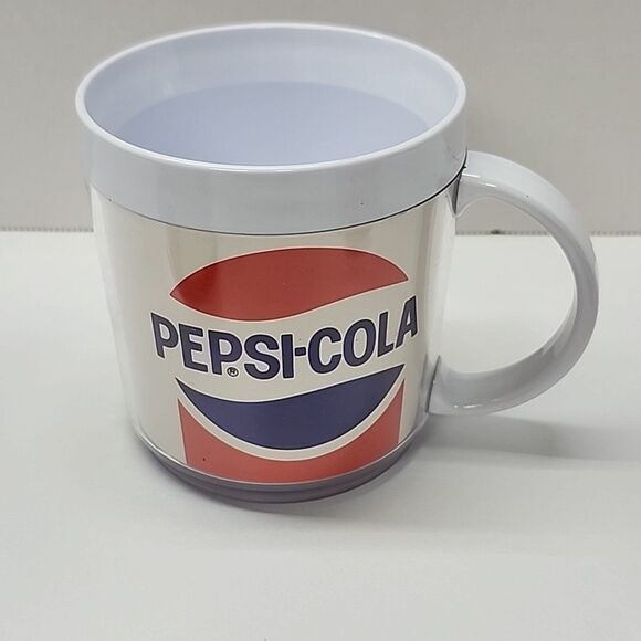 Rare Vintage Pepsi Plastic Coffee Cups Mugs Set of 3  Made In USA - Picture 4 of 11